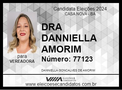 Candidato DRA DANNIELLA AMORIM 2024 - CASA NOVA - Eleições