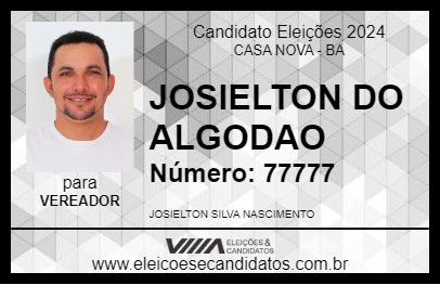 Candidato JOSIELTON DO ALGODAO 2024 - CASA NOVA - Eleições