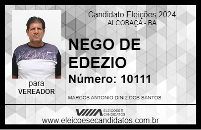 Candidato NEGO DE EDEZIO 2024 - ALCOBAÇA - Eleições