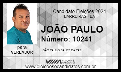 Candidato JOÃO PAULO 2024 - BARREIRAS - Eleições