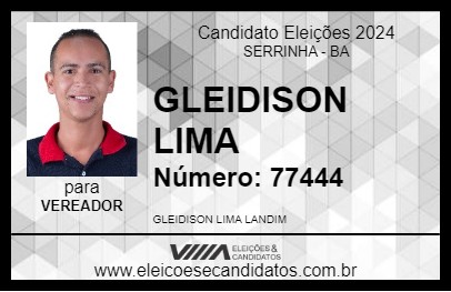 Candidato GLEIDISON LIMA 2024 - SERRINHA - Eleições