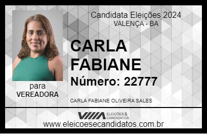 Candidato CARLA FABIANE 2024 - VALENÇA - Eleições