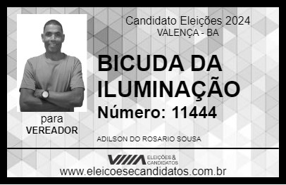 Candidato BICUDA DA ILUMINAÇÃO 2024 - VALENÇA - Eleições