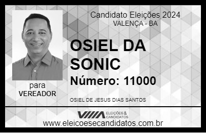 Candidato OSIEL DA SONIC 2024 - VALENÇA - Eleições