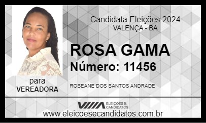 Candidato ROSA GAMA 2024 - VALENÇA - Eleições