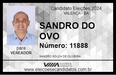 Candidato SANDRO DO OVO 2024 - VALENÇA - Eleições