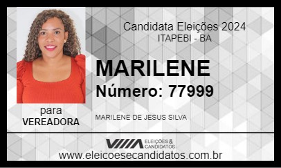 Candidato MARILENE 2024 - ITAPEBI - Eleições