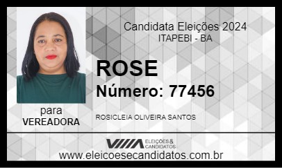 Candidato ROSE 2024 - ITAPEBI - Eleições