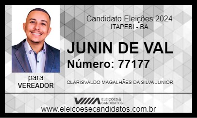 Candidato JUNIN DE VAL 2024 - ITAPEBI - Eleições