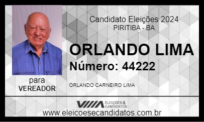 Candidato ORLANDO LIMA 2024 - PIRITIBA - Eleições