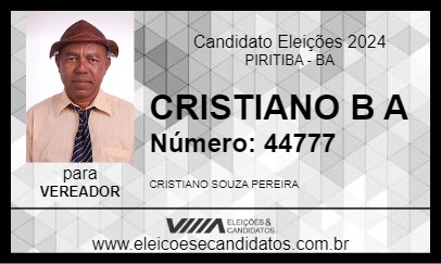 Candidato CRISTIANO B A 2024 - PIRITIBA - Eleições