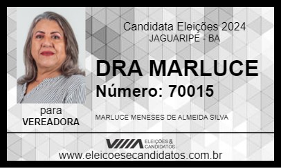 Candidato DRA MARLUCE 2024 - JAGUARIPE - Eleições