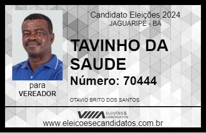 Candidato TAVINHO DA SAUDE 2024 - JAGUARIPE - Eleições