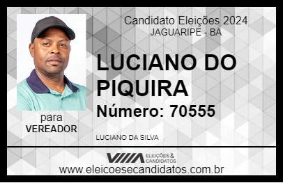 Candidato LUCIANO DO PIQUIRA 2024 - JAGUARIPE - Eleições