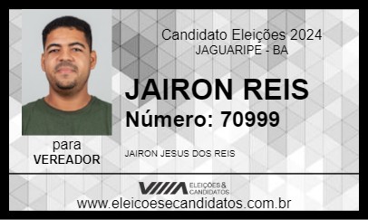 Candidato JAIRON REIS 2024 - JAGUARIPE - Eleições