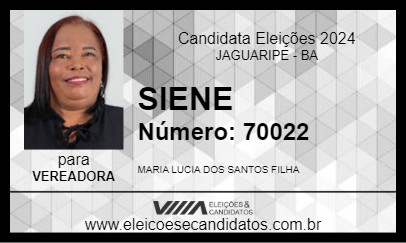 Candidato SIENE 2024 - JAGUARIPE - Eleições