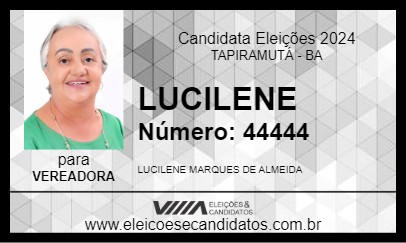 Candidato LUCILENE 2024 - TAPIRAMUTÁ - Eleições