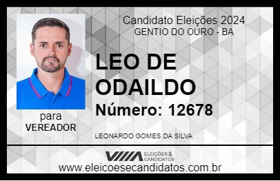 Candidato LEO DE ODAILDO 2024 - GENTIO DO OURO - Eleições