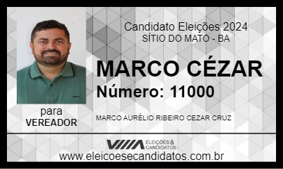 Candidato MARCO CÉZAR 2024 - SÍTIO DO MATO - Eleições