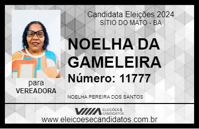 Candidato NOELHA DA GAMELEIRA 2024 - SÍTIO DO MATO - Eleições