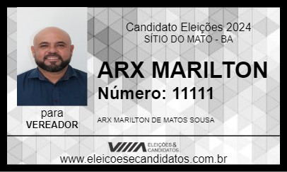 Candidato ARX MARILTON 2024 - SÍTIO DO MATO - Eleições