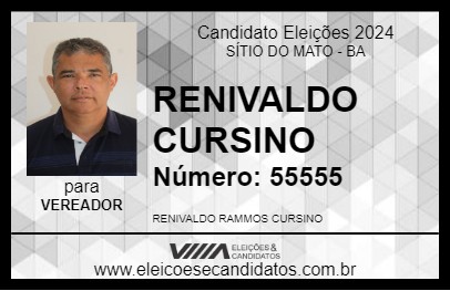 Candidato RENIVALDO CURSINO 2024 - SÍTIO DO MATO - Eleições