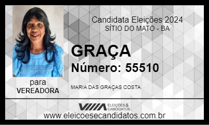 Candidato GRAÇA 2024 - SÍTIO DO MATO - Eleições