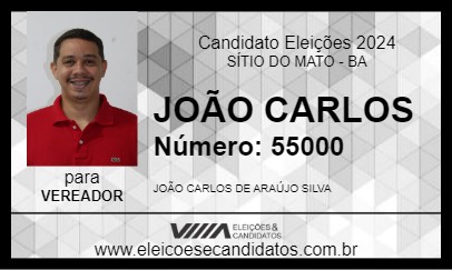 Candidato JOÃO CARLOS 2024 - SÍTIO DO MATO - Eleições