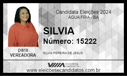 Candidato SILVIA 2024 - ÁGUA FRIA - Eleições