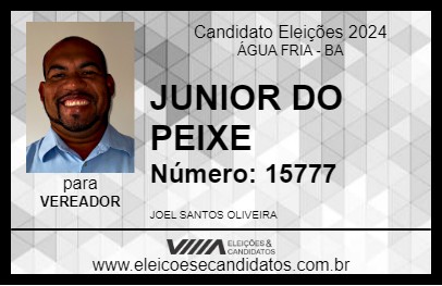 Candidato JUNIOR DO PEIXE 2024 - ÁGUA FRIA - Eleições