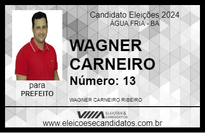 Candidato WAGNER CARNEIRO 2024 - ÁGUA FRIA - Eleições