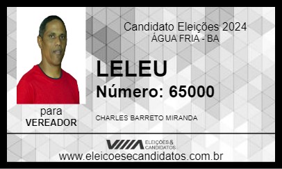 Candidato LELEU 2024 - ÁGUA FRIA - Eleições