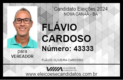 Candidato FLÁVIO CARDOSO 2024 - NOVA CANAÃ - Eleições