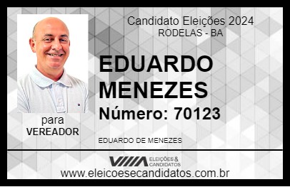 Candidato EDUARDO  MENEZES 2024 - RODELAS - Eleições