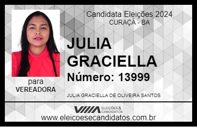 Candidato JULIA GRACIELLA 2024 - CURAÇÁ - Eleições