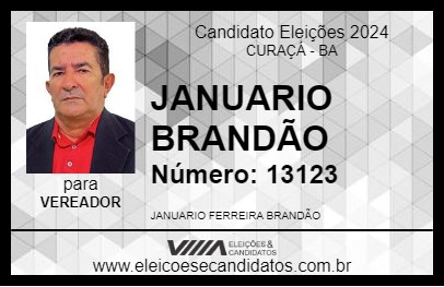 Candidato JANUARIO BRANDÃO 2024 - CURAÇÁ - Eleições