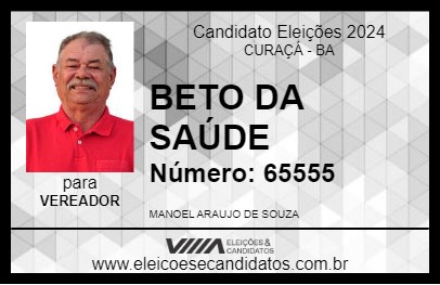 Candidato BETO DA PEDRA BRANCA 2024 - CURAÇÁ - Eleições