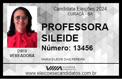 Candidato PROFESSORA SILEIDE 2024 - CURAÇÁ - Eleições