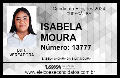 Candidato ISABELA MOURA 2024 - CURAÇÁ - Eleições