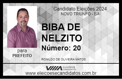 Candidato BIBA DE NELZITO 2024 - NOVO TRIUNFO - Eleições