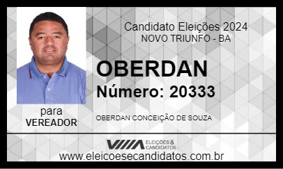 Candidato OBERDAN 2024 - NOVO TRIUNFO - Eleições