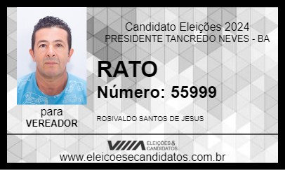 Candidato RATO 2024 - PRESIDENTE TANCREDO NEVES - Eleições