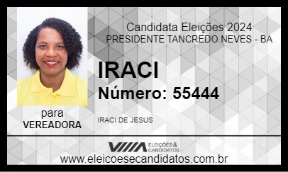 Candidato IRACI 2024 - PRESIDENTE TANCREDO NEVES - Eleições