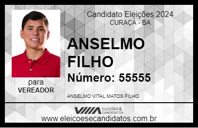 Candidato ANSELMO FILHO 2024 - CURAÇÁ - Eleições