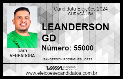 Candidato LEANDERSON GD 2024 - CURAÇÁ - Eleições