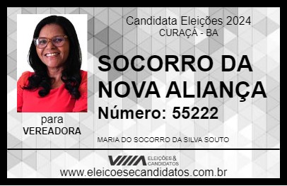 Candidato SOCORRO DA NOVA ALIANÇA 2024 - CURAÇÁ - Eleições