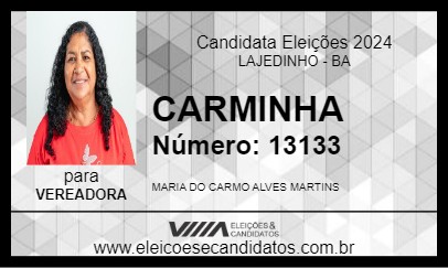 Candidato CARMINHA 2024 - LAJEDINHO - Eleições