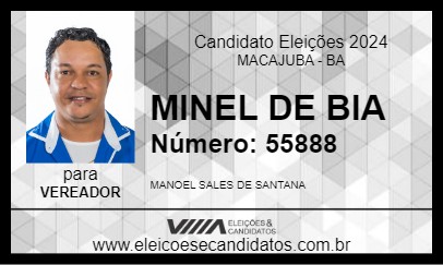 Candidato MINEL DE BIA 2024 - MACAJUBA - Eleições