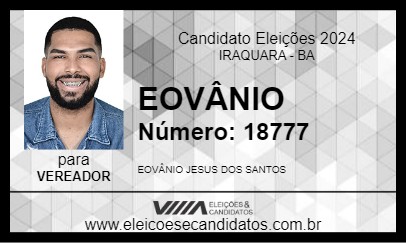 Candidato EOVÂNIO 2024 - IRAQUARA - Eleições