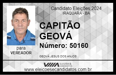 Candidato CAPITÃO GEOVÁ 2024 - IRAQUARA - Eleições